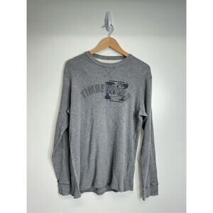 Timberland Shirt‎ Mens Long Sleeve Crewneck Gray Size Large